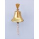6" Polished  Brass  Handcrafted Hanging Ships Bell with Lanyard